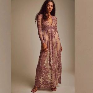 chinese dress ladies For Love and Lemons Powder Blue Embroidered Temecula Maxi Dress  The  Thrifty Hippy